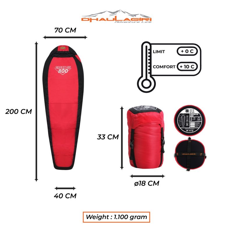 DH Sleeping Bag Dreamoz 800 - Gambar 4