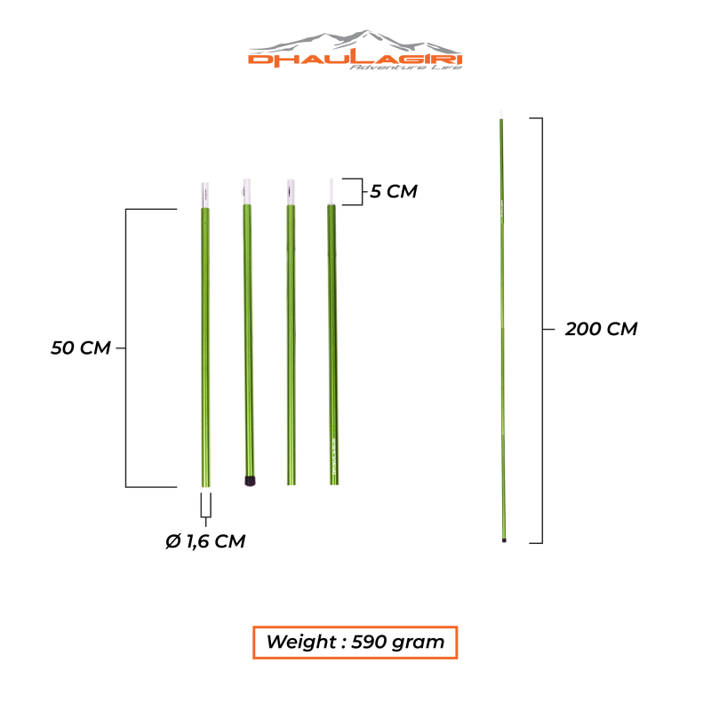 DH Awning Pole 200 cm New Color - Gambar 3