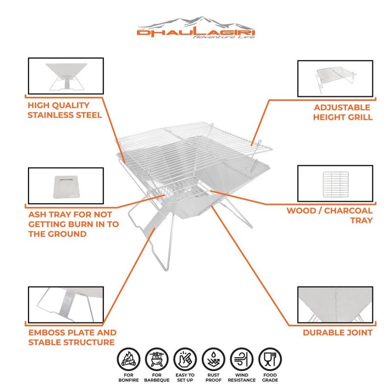 DH Folding Campfire Grill - Gambar 4