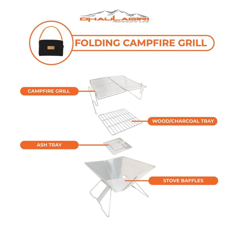 DH Folding Campfire Grill - Gambar 3