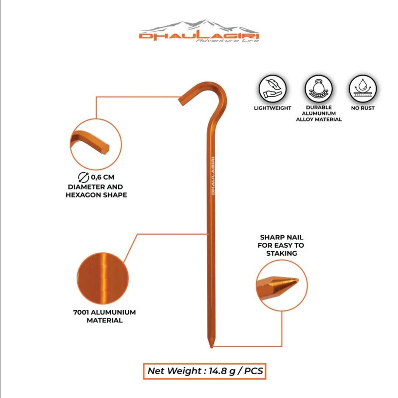 DH Hexagonal Tent Nail - Gambar 3