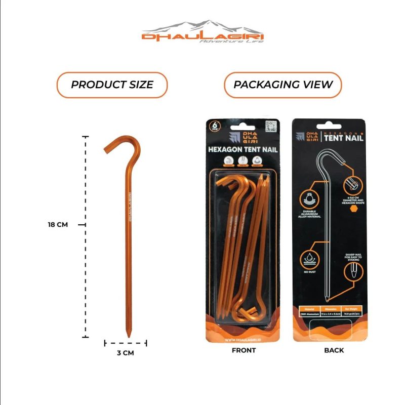 DH Hexagonal Tent Nail - Gambar 4